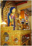 A golden Buddhist altar